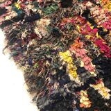 Moroccan Berber carpet Boucherouite 194x128cm