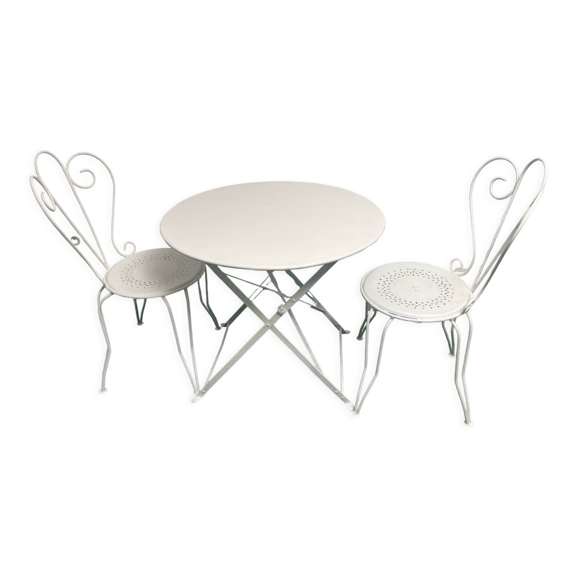 Garden furniture wrought iron folding year 50-60