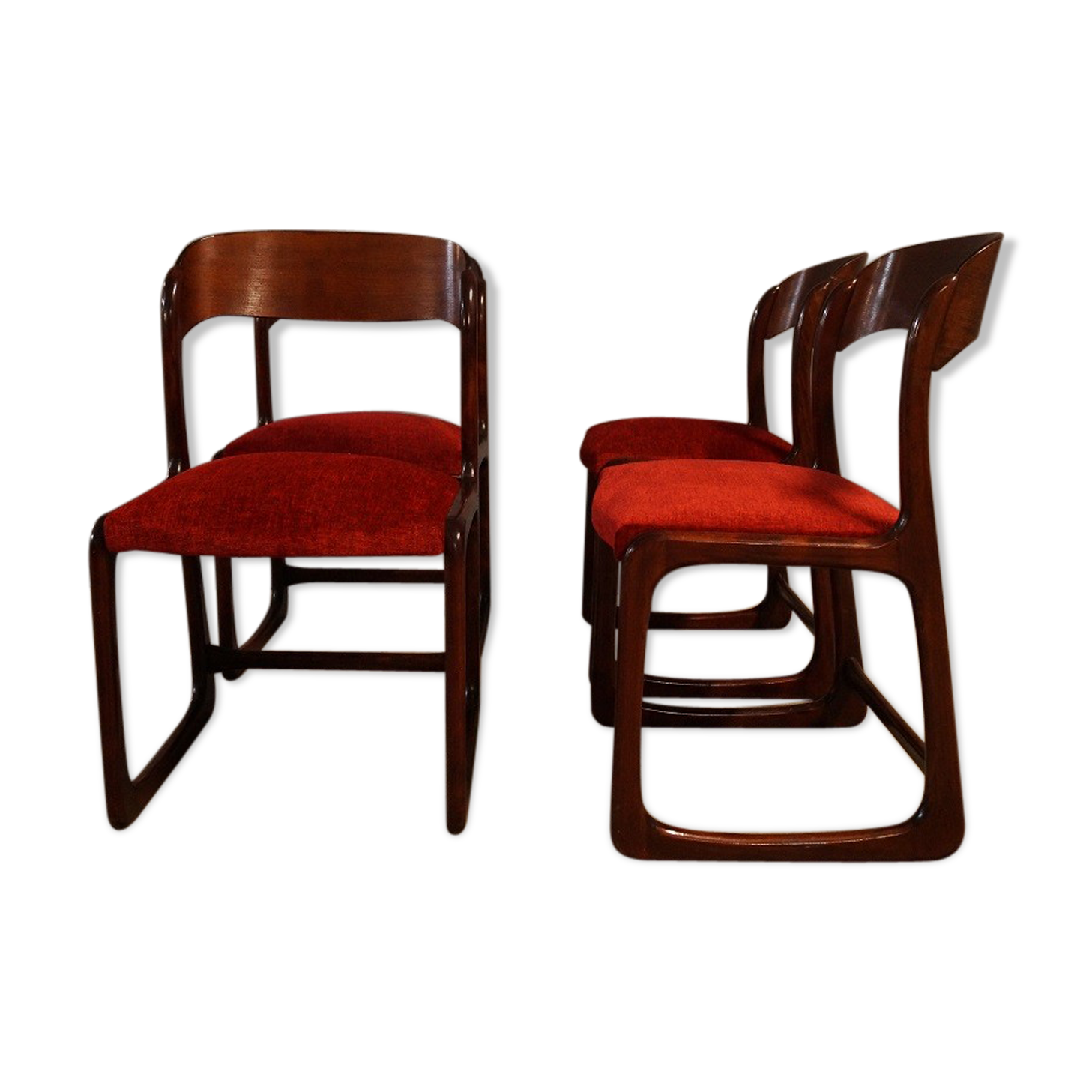 Set of 4 chairs baumann vintage 1960