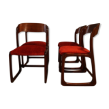 Set of 4 chairs baumann vintage 1960