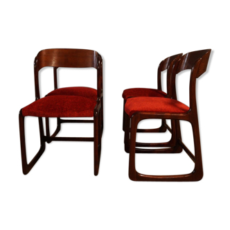 Set of 4 chairs baumann vintage 1960