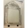 Contemporary venetian squared floreal hand-carving mirror in murano glass
