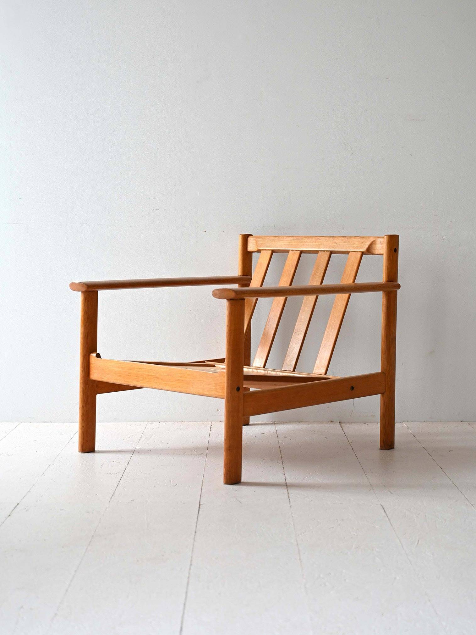 Scandinavian oak armchair