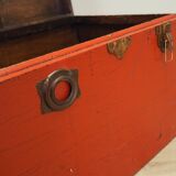Commode rouge, design scandinave, années 1950