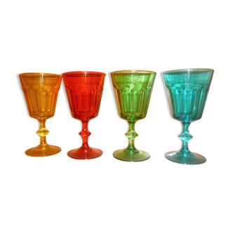 Lot de 4 verres colorés