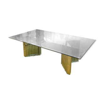 Italian glass coffee table — Luigi Massoni 1970