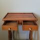 Pedestal table or English cherry saddle with lyre feet