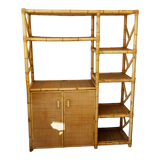 Rattan bamboo sideboard shelf