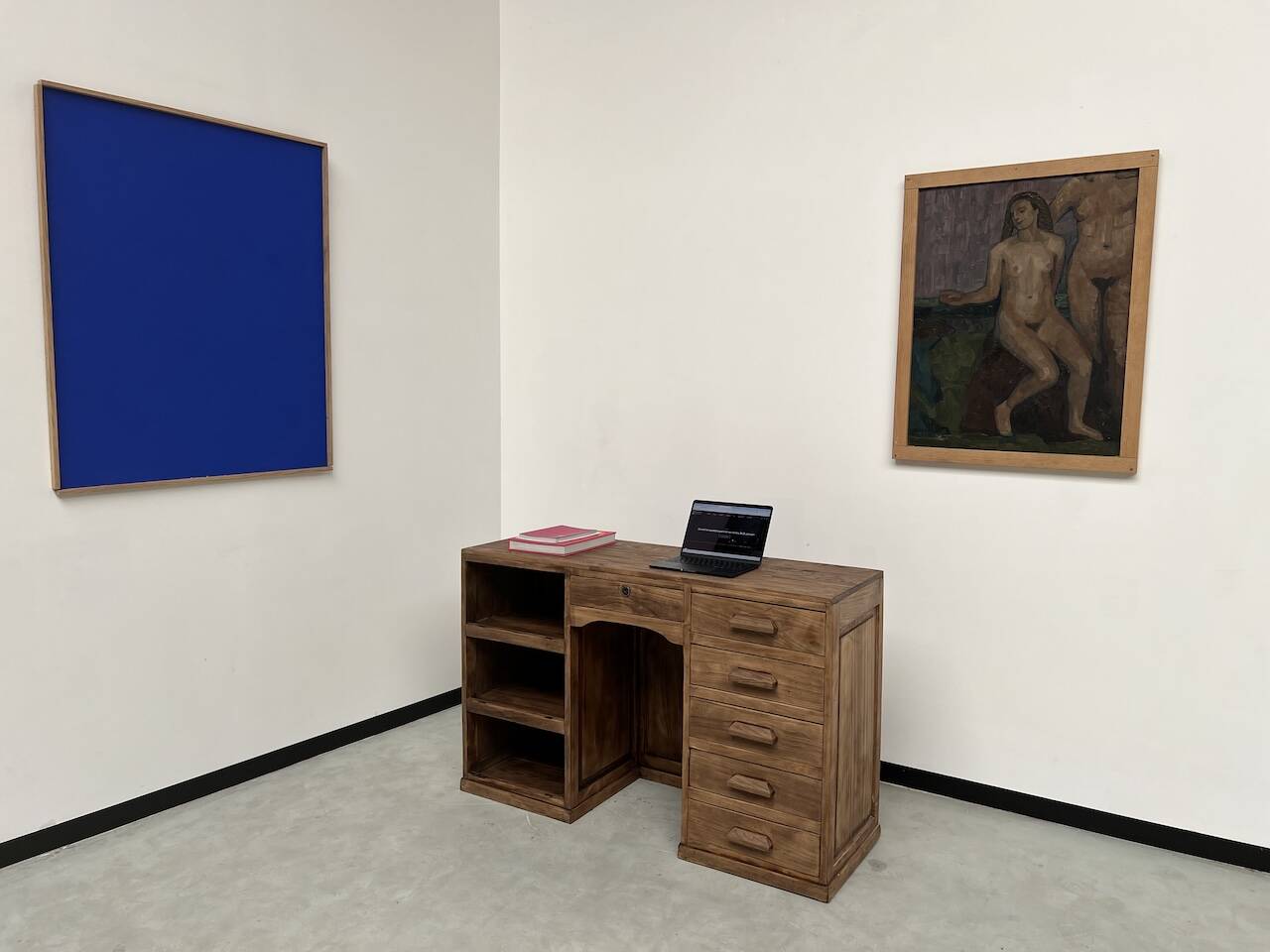 Old trade counter with drawers