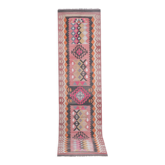 Vintage Turkish rug from Oushak, hand-woven 99x393 cm