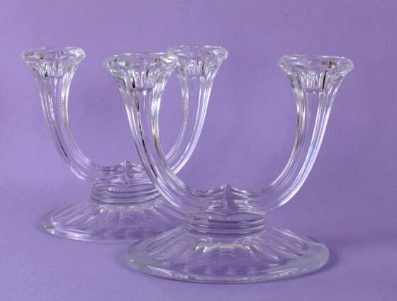 Art Deco style glass chandeliers