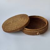 Woven rattan box 1960