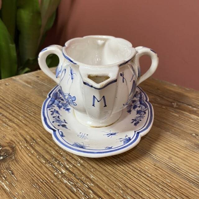 Saucière décor bleu Moustiers