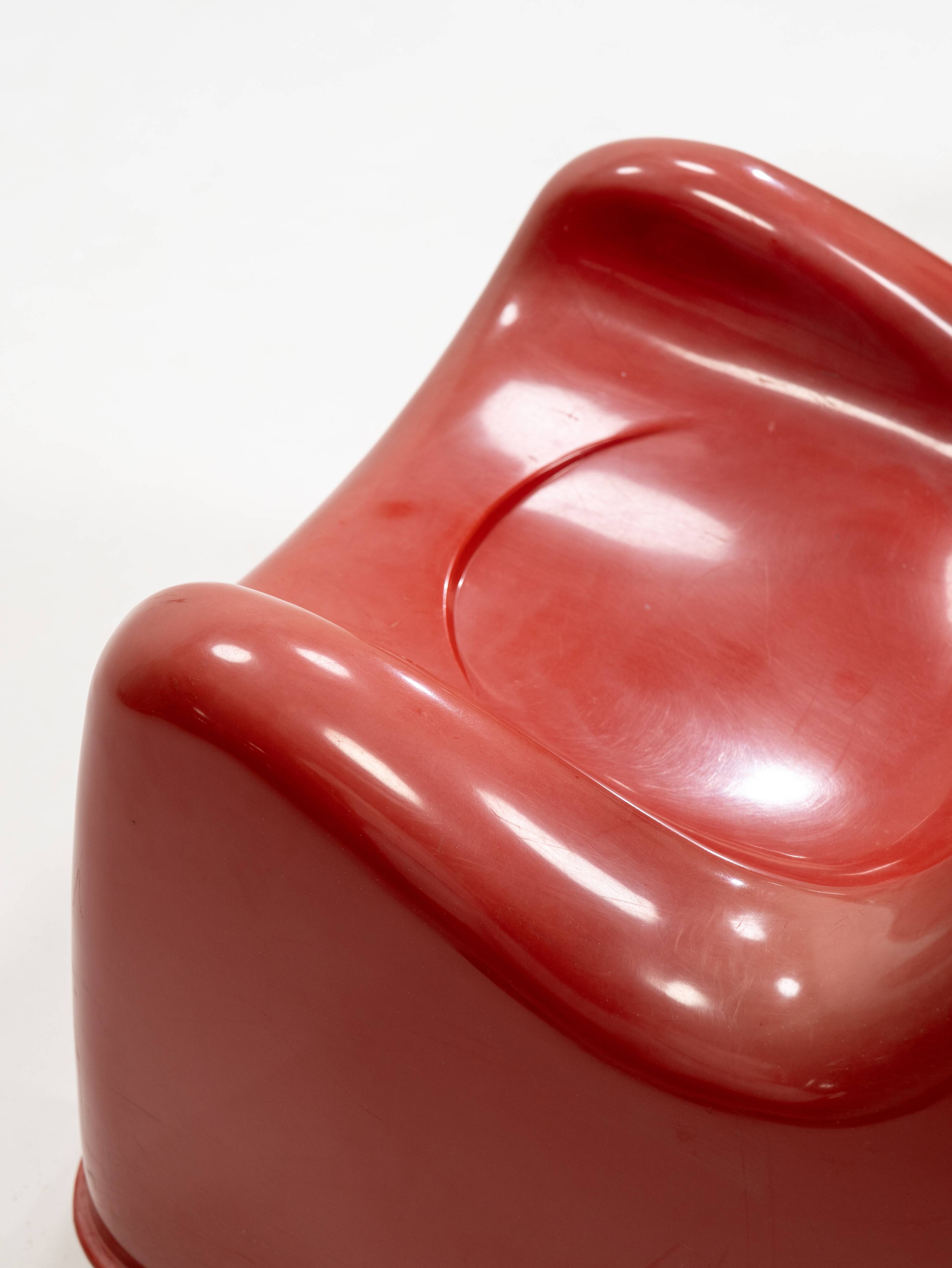 Ensemble de deux fauteuils Toga orange par Sergio Mazza pour Artemide, années 1960