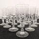 Series of 14 vintage art deco style foot glasses