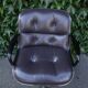 Fauteuil Pollock pour Knoll cuir couleur prune/violet