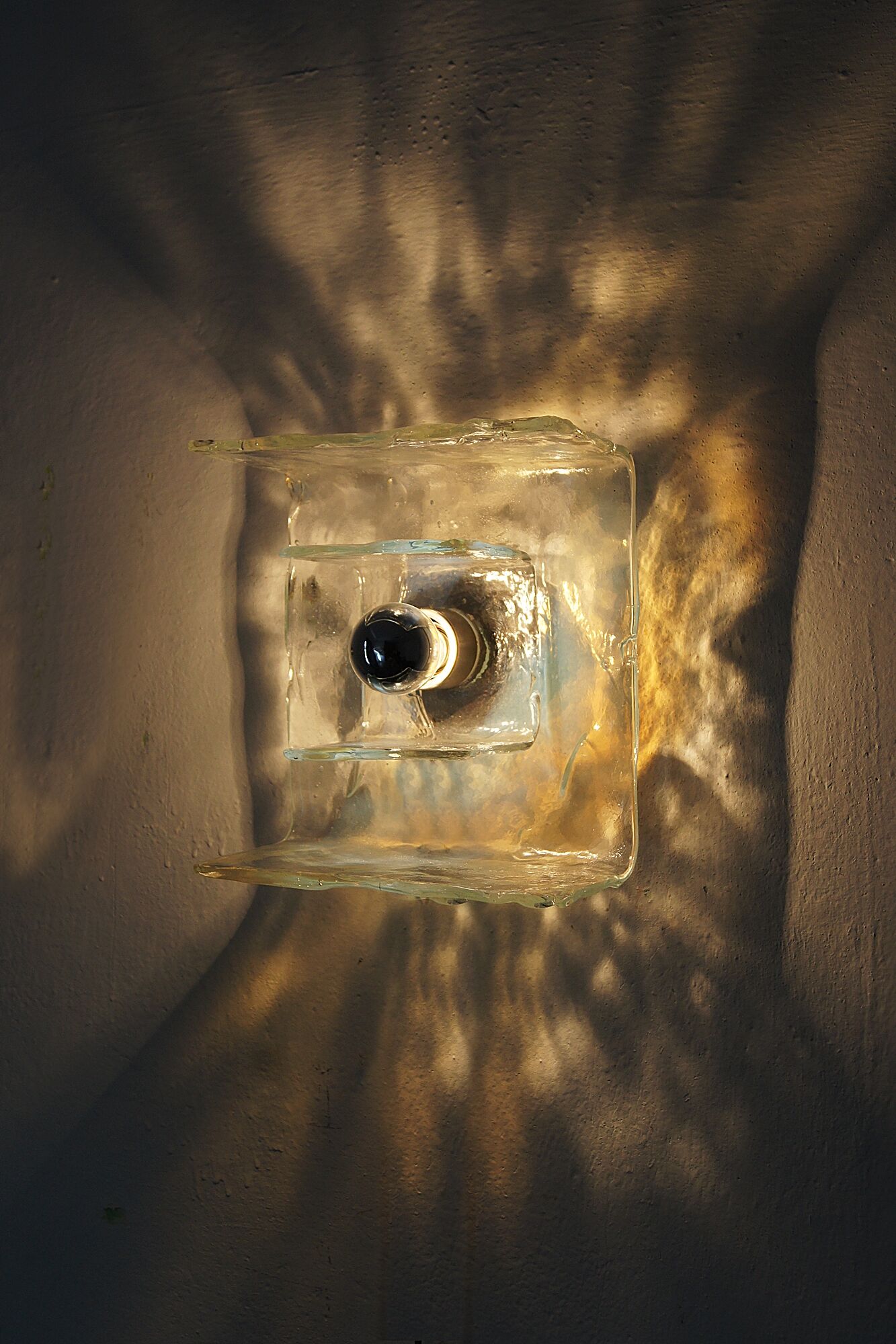 Italian Murano Glass Wall Lamps by Carlo Nason for Mazzega, 1970s, Set of 2