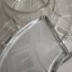 Art Deco silver-plated metal and glass serving platter for appetizers.