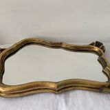 Old mirror in gilded wood 40 x 30 cm