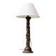 Carved wooden lamp, Corinthian column, 17th century