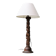 Carved wooden lamp, Corinthian column, 17th century