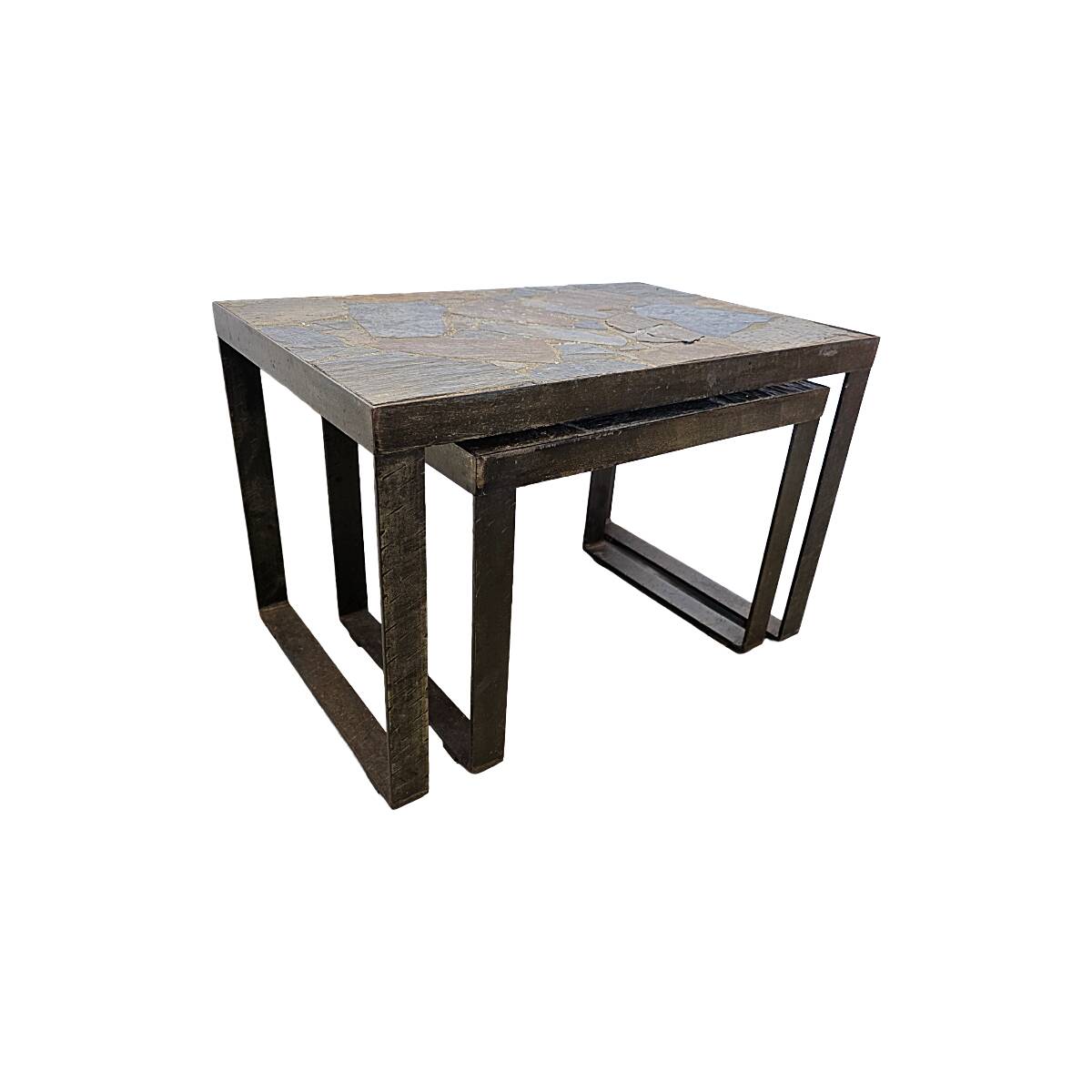 Vintage Brutalist Side Or Plant Tables, 1970s