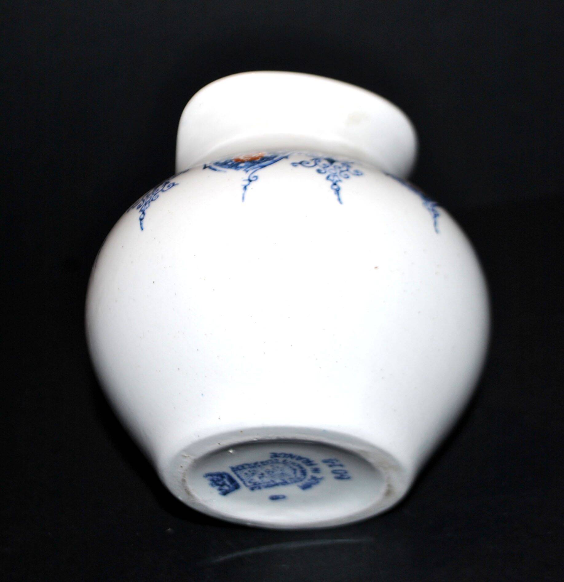 Saint Amand earthenware pitcher with stencil decoration