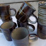 set of 8 stoneware coffee cups