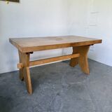 Table, mobilier de montagne en hêtre, 1950