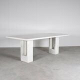 Carlo Scarpa Delfi dining table in white marble