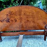 Art Nouveau style bed - rosewood and marquetry