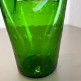 Murano Glass Bullicante Bubble "Green" Vase Element Shell Murano, Italy, 1970s
