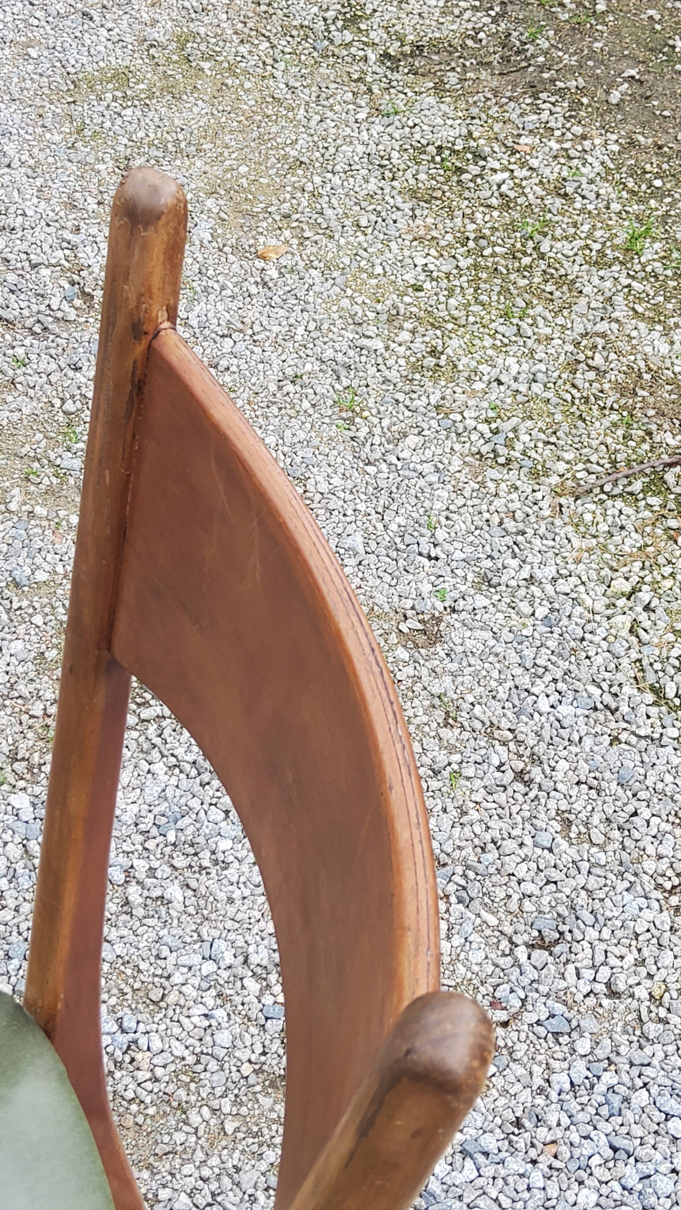 Pair of 50's Scandinavian style mahogany chairs