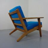 Danish GE290 Chair in Oak and Kvadrat Hallingdal by Hans J. Wegner for Getama, 1960s