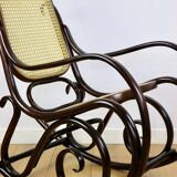 Rocking chair on runners, original brown, 1970s - very good condition