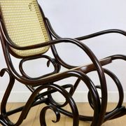 Rocking chair on runners, original brown, 1970s - very good condition