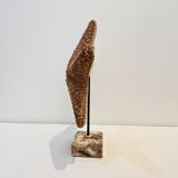 XXL Vintage Natural Starfish on Marble Base Cabinet of Curiosities