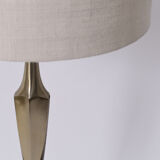Pair of iron and wood lamps, 1970s.