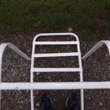 6 iron and plastic garden chairs