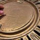 Vintage sun mirror in gilded wood – 50 cm