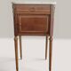 Louis XVI style side table - Marquetry wood and gilded bronze