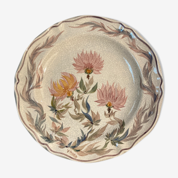 Signature hand-painted decorative plate to be identified