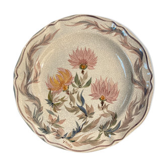 Signature hand-painted decorative plate to be identified