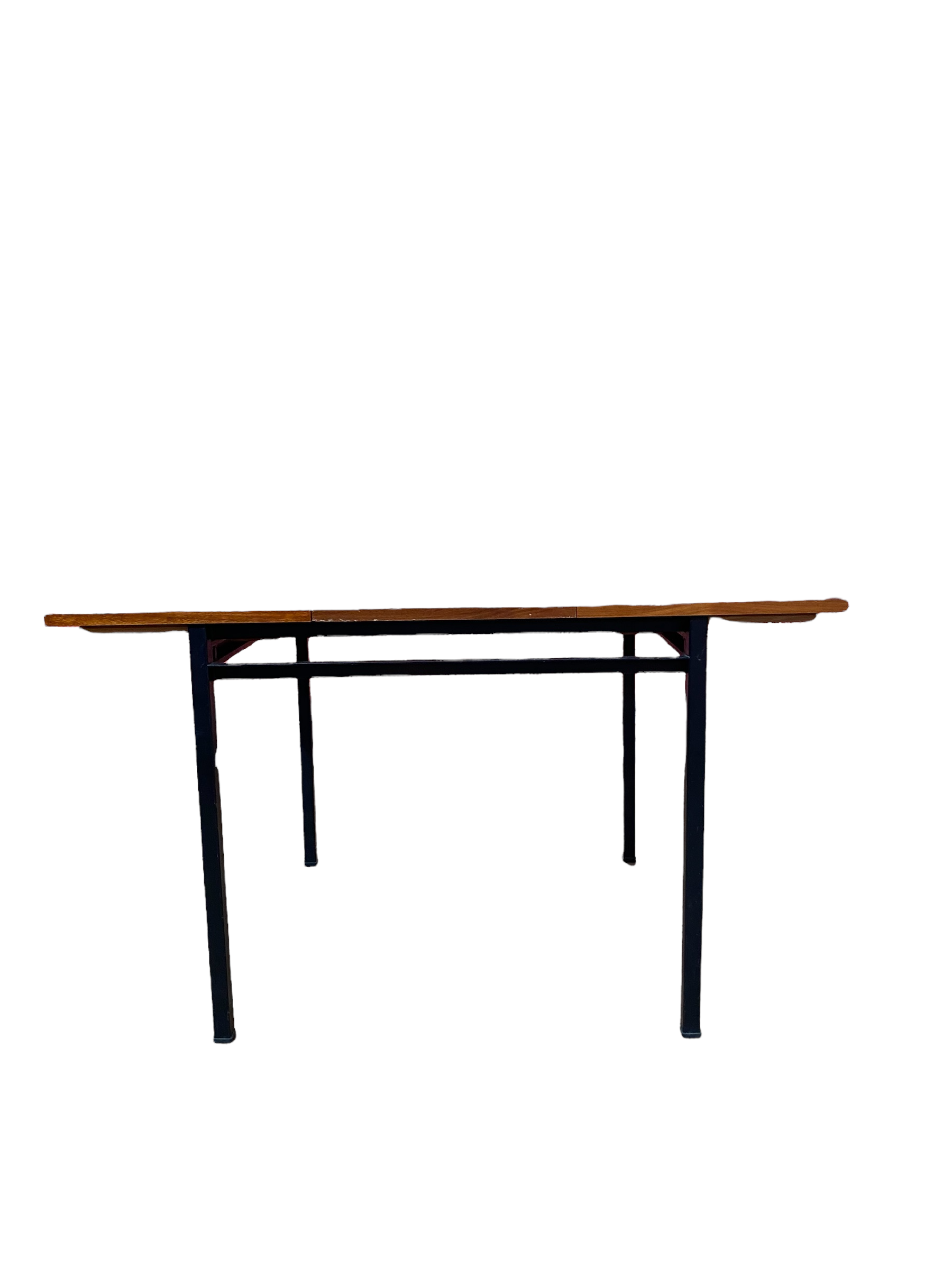 Mahogany veneer dining table by Marcel Gascoin 1960 for Alveole