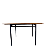 Mahogany veneer dining table by Marcel Gascoin 1960 for Alveole
