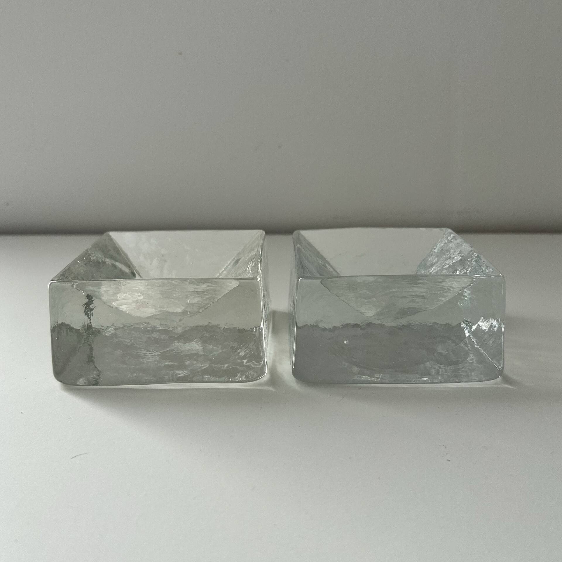 Paire de vide poches pavés de verre
