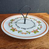 Vintage Cheese Plate Gien France Handmade decor My Kitchen