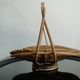 Vintage rattan basket fruit basket France 1960s