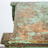 Green French antique cabinet