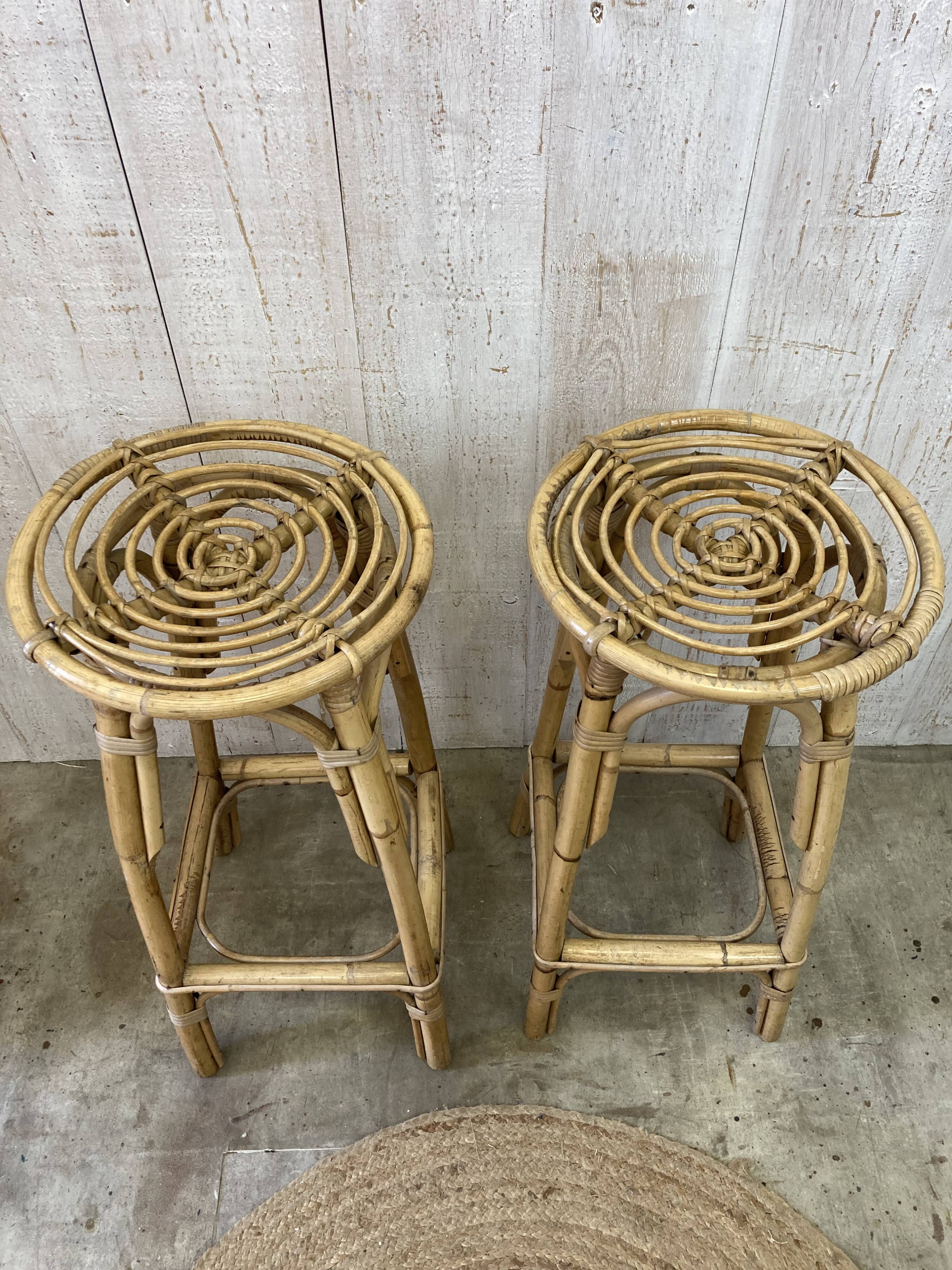 Pair of Louis Sognot stools